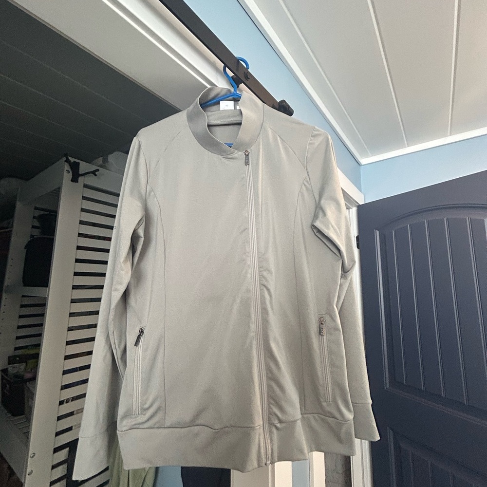 Light Gray Zip-Up Jacket
